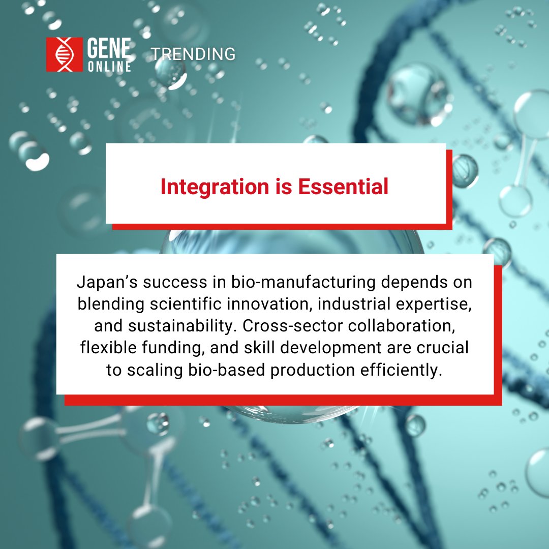 GeneOnlineNews's tweet image. Japan isn’t just making products — it’s remaking industry. Bio-manufacturing + green chemistry = a competitive edge for a sustainable future. The race is on.
🔗 Read more: geneonline.com/rebuilding-the…

#BioManufacturing #Sustainability #JapanTech #GreenInnovation #CircularEconomy…