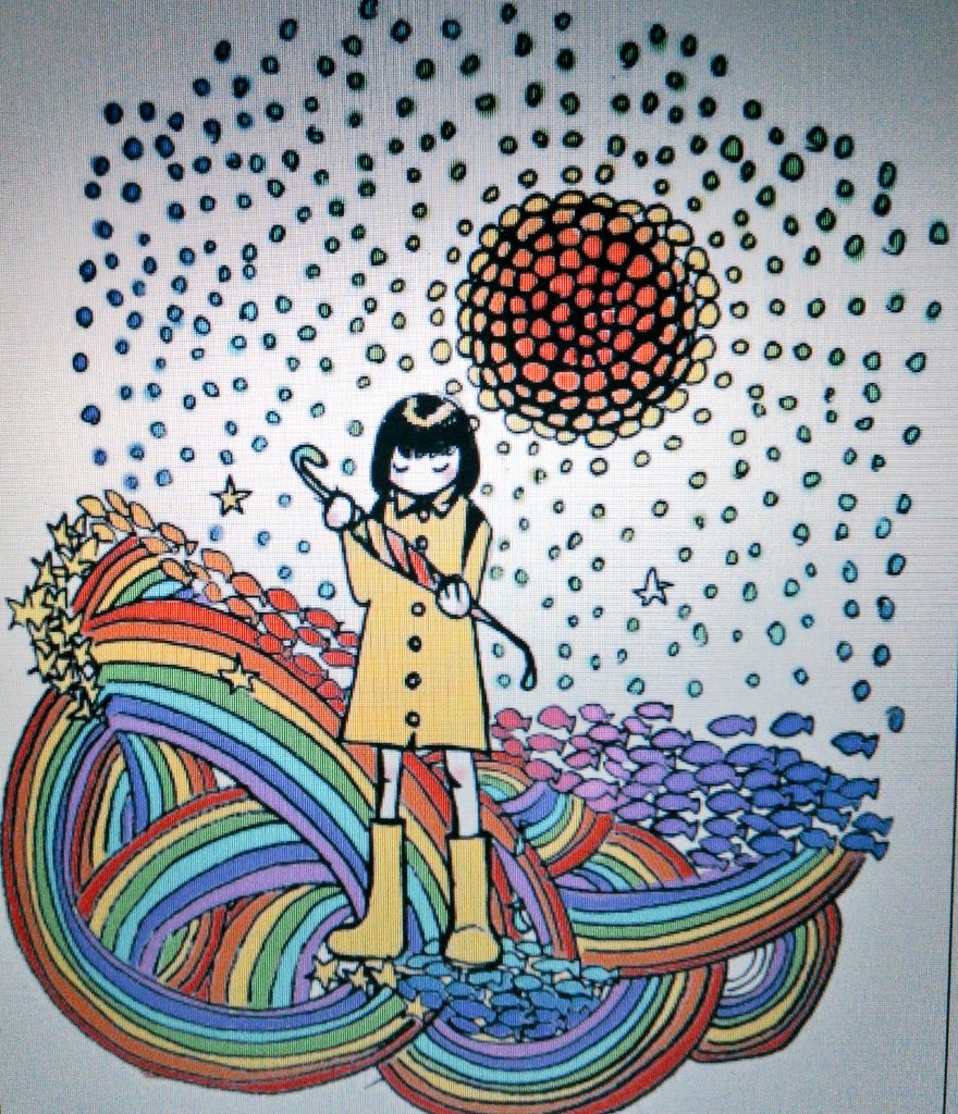 晴れるよ

アナログ+デジタル

#秋の創作クラスタフォロー祭　
#絵描きさんと繋がりたい 
#絵柄が好みっていう人にフォローされたい