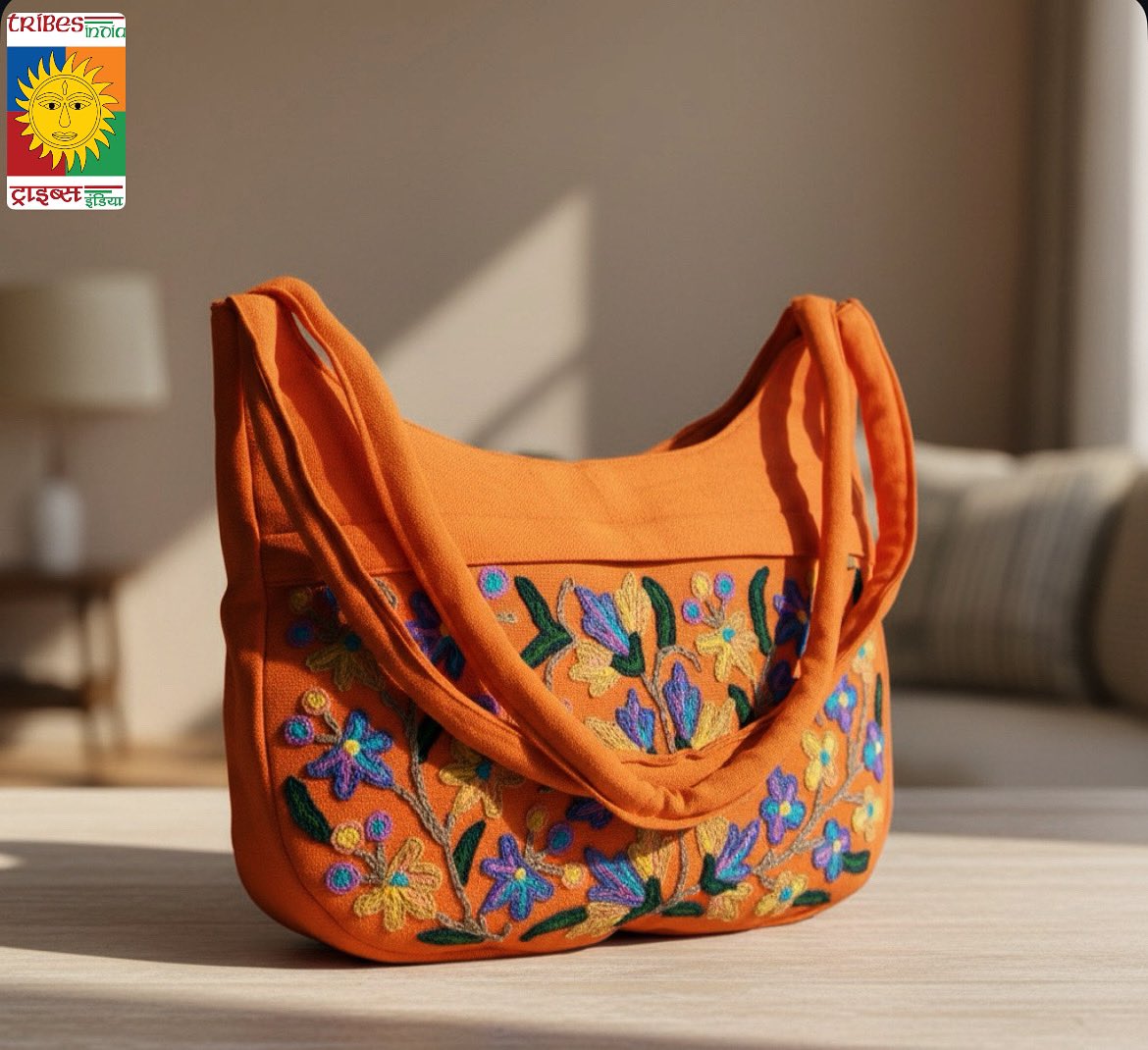 Tribesnorth1's tweet image. Brighten your style with this eye-catching orange ladies&apos; bag, adorned with vibrant multicoloured wool embroidery. This handcrafted piece blends traditional charm with modern aesthetics.

👉Shop now : bit.ly/3KJmjKB
#Vocal4Local #BuyTribal 
#embroiderydesign @tribesindia