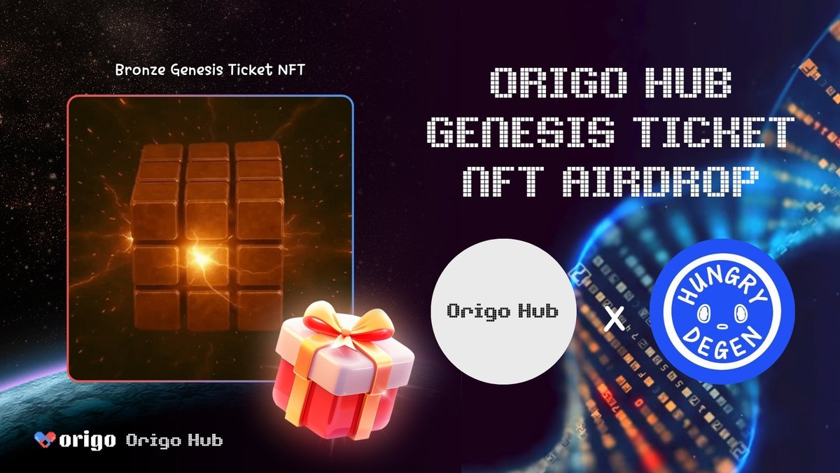 Thank you to both <a href="/OrigodotFun/">origo.fun</a> &amp; <a href="/HungryDegens/">Hungry Degens 💀 Base 🟦</a> for the giveaway 🎁

The Bronze Genesis Ticket NFT landed in my wallet 💙
