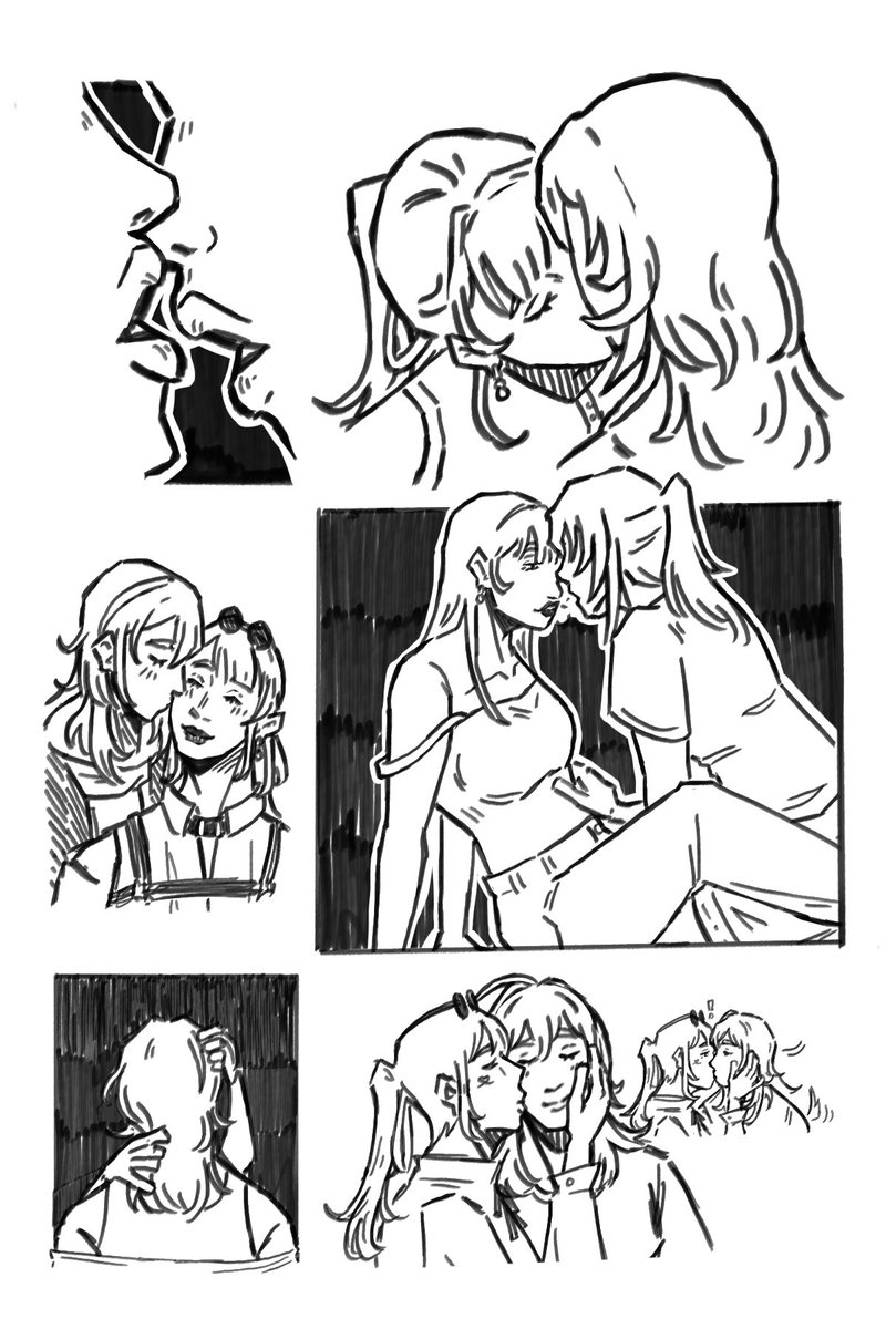 pink in the night by mitski / doodle page of #kafstel kisses