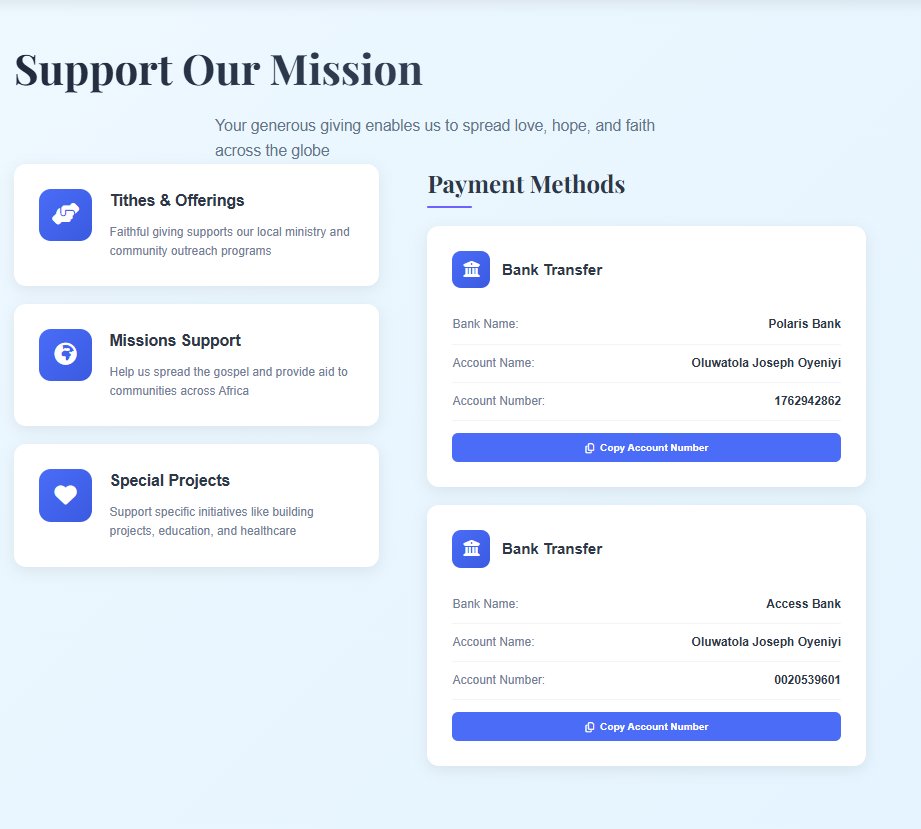 LORDOBAD's tweet image. Just wrapped another beautiful project
A church website built with heart, clean design & modern tech connecting faith & community online
💻 Built with: HTML, CSS, JS, PHP, MySQL
#WebDevelopment #FullStackDeveloper #FaithAndTech #PortfolioProject