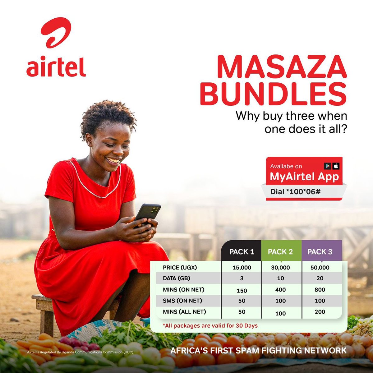 Why juggle multiple bundles when one has it all? 
With Masaza Bundles, you get voice, SMS, and data — everything you need to stay connected all month!

#AirtelMasazaBundles