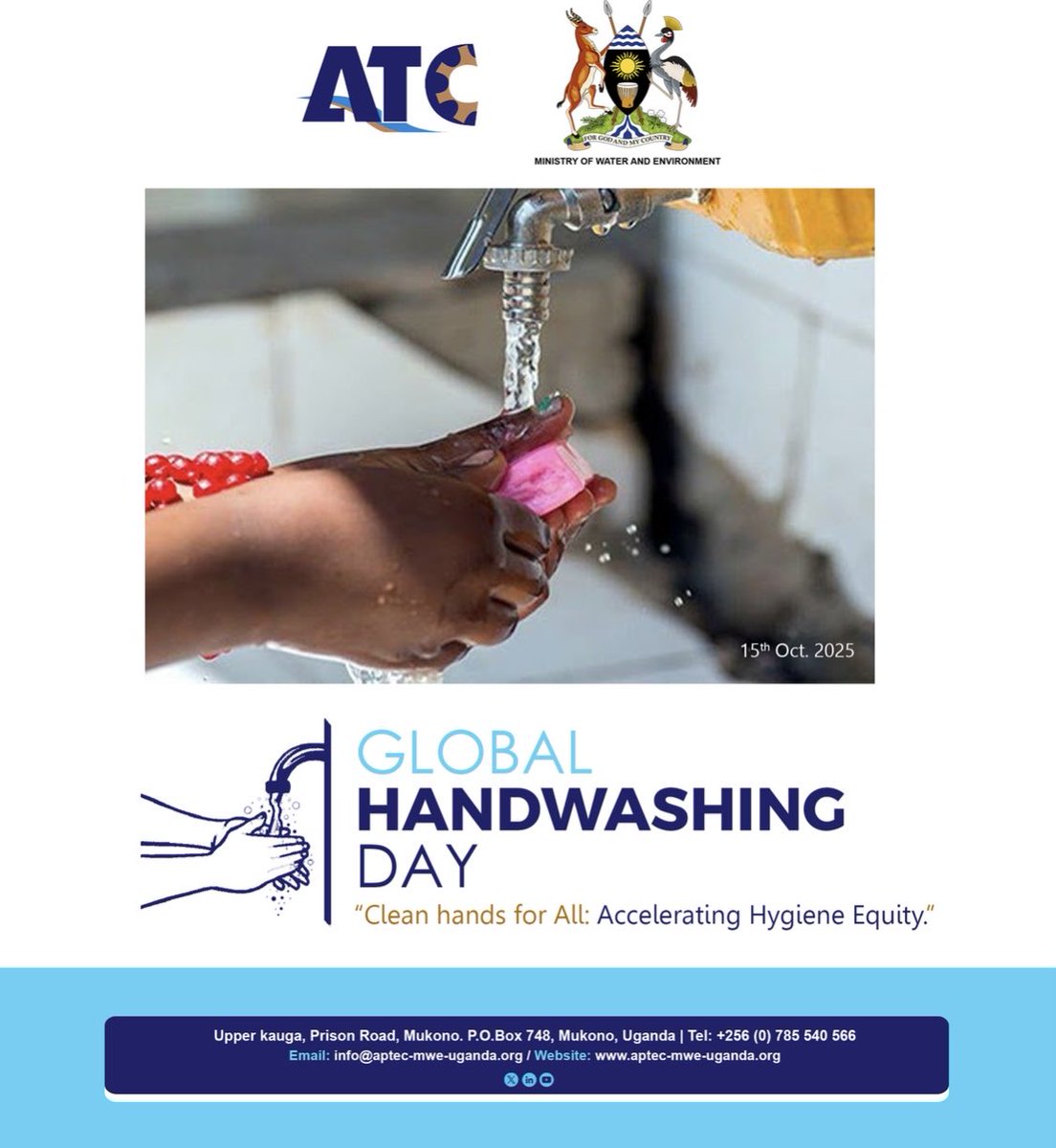 🧼🌍 Today is Global Handwashing Day!
Clean hands save lives it is one of the simplest yet most powerful ways to prevent disease.
Let’s make handwashing with soap a daily habit! ✋💧
#GlobalHandwashingDay #CleanHandsHealthyL