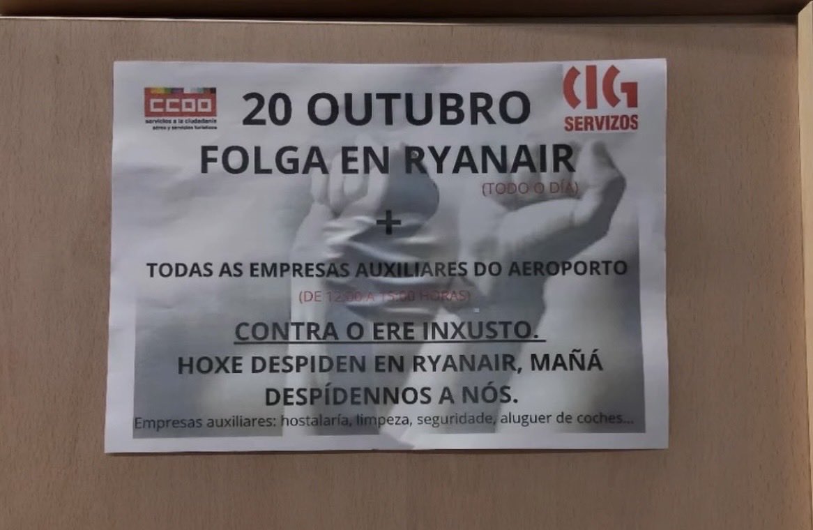 Huelga de <a href="/Ryanair_ES/">Ryanair España</a> en SCQ 
<a href="/Sofijuliett/">Sofisú</a> <a href="/Xunta/">Xunta de Galicia</a> <a href="/GorettiSRei/">Goretti S. Rei</a> <a href="/AlfonsoRuedaGal/">Alfonso Rueda</a> <a href="/Turgalicia/">Turismo de Galicia</a>