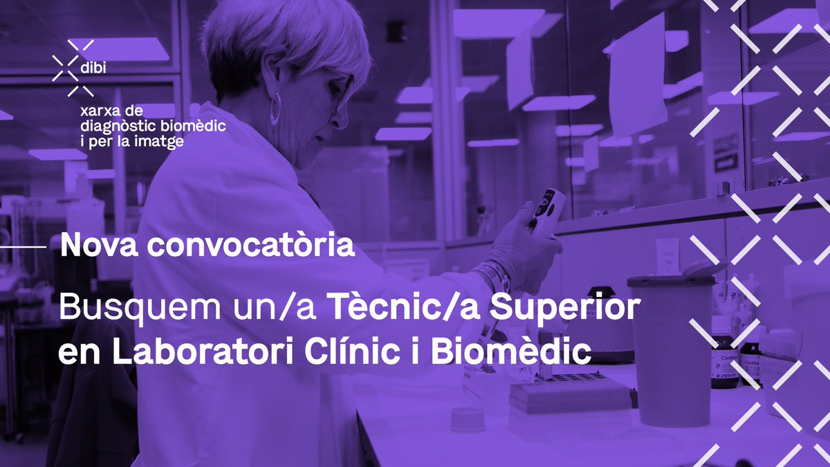 Dibi· Xarxa de diagnòstic biomèdic i per la imatge (@dibixarxa) on Twitter photo 🔎 Busquem un/a tècnic/a superior en #laboratori clínic i biomèdic de reforç per a substitucions per al laboratori d’Anàlisis Clíniques de Mas Blau.
📝 Envia el teu CV a 📩 seleccioprofessionals@lrc.cat
#Feina #OfertaLaboral #OfertaDeFeina #Treball 🔎 Busquem un/a tècnic/a superior en #laboratori clínic i biomèdic de reforç per a substitucions per al laboratori d’Anàlisis Clíniques de Mas Blau.
📝 Envia el teu CV a 📩 seleccioprofessionals@lrc.cat
#Feina #OfertaLaboral #OfertaDeFeina #Treball