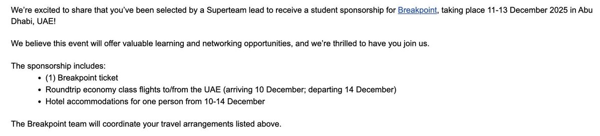 hisa_sol's tweet image. Can’t believe this!!    

Huge thanks to @SolanaFndn @leomarudesu @256hax @SuperteamJapan for covering my trip to Breakpoint!! ✈️🏨🎫

See you all in 🇦🇪