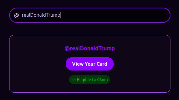 By the way, US President Donald Trump was eligible for <a href="/monad/">Monad (mainnet arc)</a> Cards Airdrop