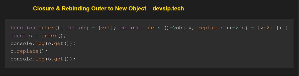 koomekelvink's tweet image. 🔽When Javascript object  changes, the closure tracks the variable, not the value.

Closure challenge -&amp;gt; 
peelcode.devsip.tech/peel/closure/i…
#javascriptlearning #javascripttips #SoftwareDevelopment #SoftwareEngineering #buildinpublic #letsconnect #100DaysOfCode