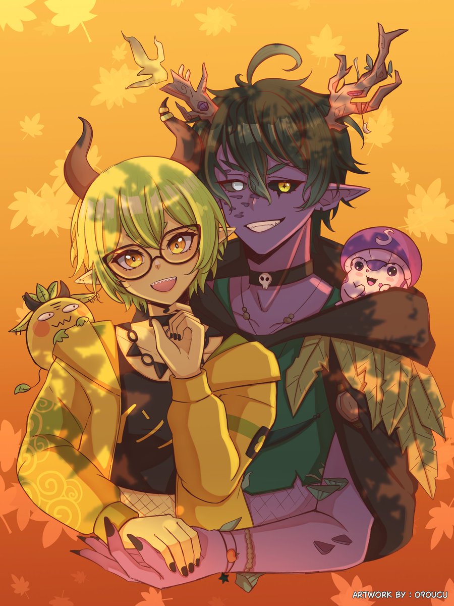 RadishRuby's tweet photo. Favorite season with my favorite person~
🍁🍂💚💜

🎨: Ogoo | #radishrubyart #suishomaruart https://t.co/C4EyktUEIX