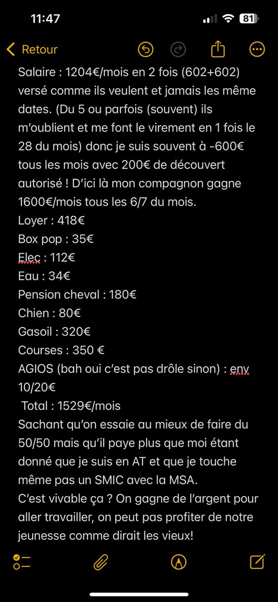 MathildeLeBars's tweet image. Alors @EmmanuelMacron on fait comment? On fait comment quand tout augmente sauf les salaires? 
ON FAIT COMMENT PUTAIN!!!! 
Je préfère encore crever à 30/35 ans que vivre un enfer pareil toute une vie! Bah oui parce que la retraite après on l’a dans le cul également! 😡😡😡