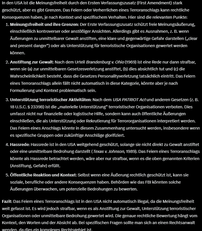 <a href="/MIGO_Offiziell/">MIGO</a> Die Bürgerrechte der USA gelten in erster Linie für US-Bürger. Das ist ein Gedanke, der für die naiven und dummen Deutschen etwas fremd ist (deutsches Wesen/Welt genesen). Nicht alle Menschen auf der Welt haben gleiche Rechte. Nicht jeder darf einreisen. USA sieht bei Terror rot