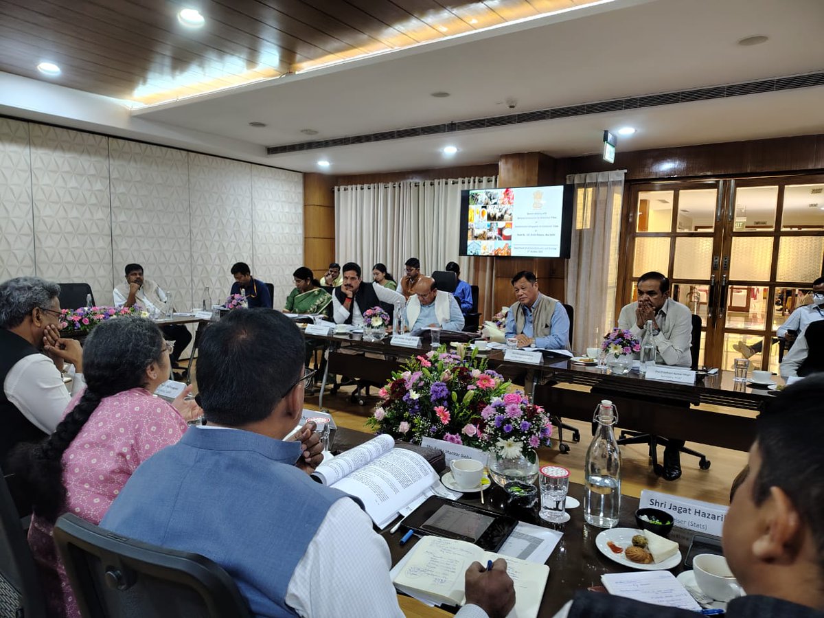 New Delhi the 15th October 2025. National Commission for Scheduled Tribes had  review of constitutional safeguards for the Scheduled Tribes in the  Department of Animal Husbandry and Diarying ,Ministry of Fisheries, Animal Husbsndry and Dairying at Parijal Hall , Civil Service