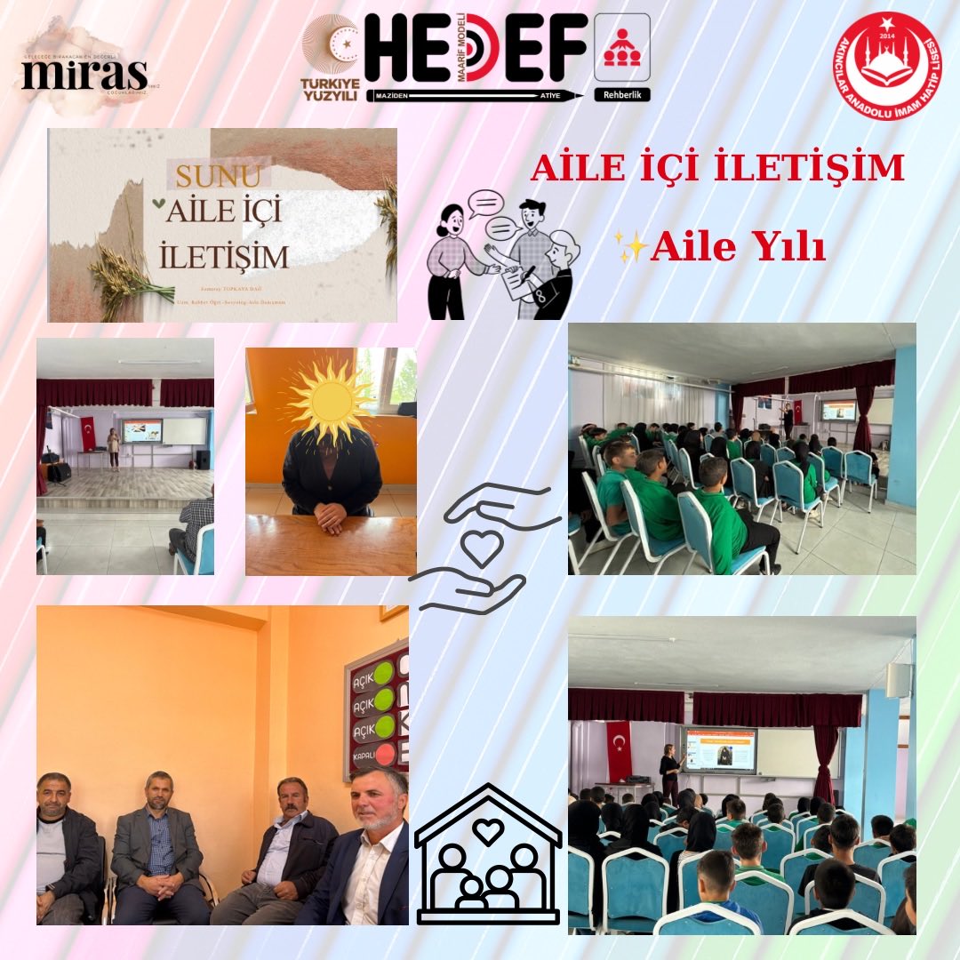 Rehber öğretmenimiz Esmeray TOPKAYA DAĞ tarafından öğrenci, öğretmen ve velilerimize yönelik “ Aile İçi İletişim “ konulu seminer verildi ✨
⁦<a href="/sivasvaliligi/">Sivas Valiliği</a>⁩ 
⁦<a href="/sivasmem/">Sivas Millî Eğitim Müdürlüğü</a>⁩ 
⁦<a href="/Sivas_HEDEF/">Sivas Hedef Projesi</a>⁩ 
⁦<a href="/TC_Akincilar/">T.C.Akıncılar Kaymakamlığı</a>⁩ 
⁦<a href="/ALarmeb/">Akıncılar İlçe Milli Eğitim Müdürlüğü</a>⁩