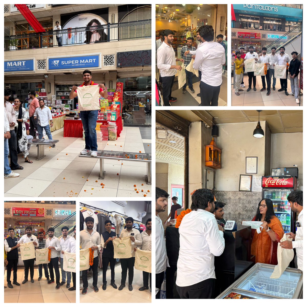 Plastic Waste Awareness &amp;Sensitisation Drive held at Sapphire Mall under the directions of Commissioner Sh.Ayush Sinha IAS.
Organised with students &amp;faculty of Gurugram University to promote responsible #PlasticWasteManagement
#HaryanaShaharSwachhtaAbhiyan #BeatPlasticPollution
