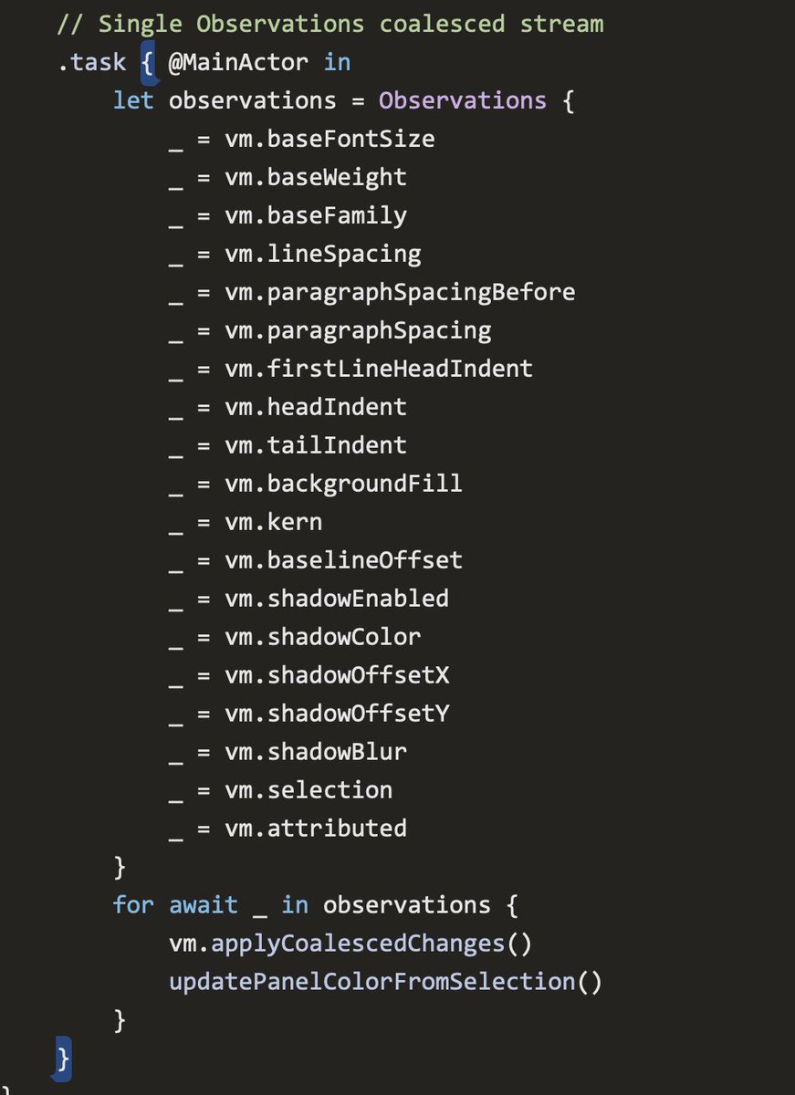 Alejandro Ramirez (@j4n0) on Twitter photo How to dramatically improve compilation time and coalesce updates with Observations (v26). How to dramatically improve compilation time and coalesce updates with Observations (v26).