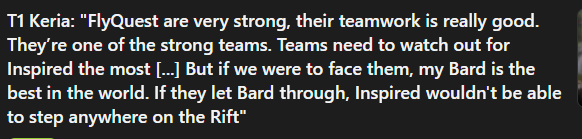 Keria told no lies I fear