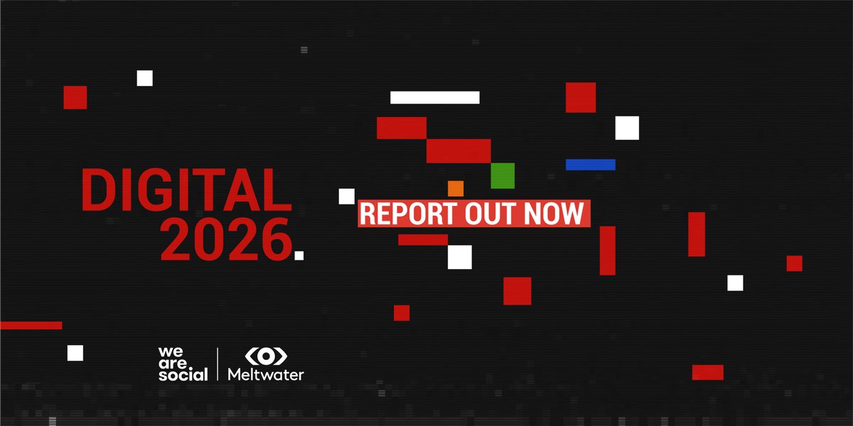 🚀 #Digital2026 est là ! La nouvelle édition de notre série Digital Reports vous livre toutes les dernières datas et tendances mondiales : réseaux sociaux, internet, mobile, médias, IA, e-commerce…
Quelques enseignements ici et en thread 👇 wearesocial.com/fr/blog/2025/1…