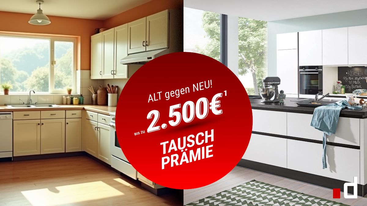 🎉Jetzt schnell Aktionsvorteile bei dassbach Küchen sichern!🚀 Nur bis  08.11.2025 gibt‘s bis zu 2.500€ Tauschprämie – ALT gegen NEU! 1💰🤑👉 Infos dazu hier: buff.ly/f0N4aly  #Küchenplanung  #Rabattaktion