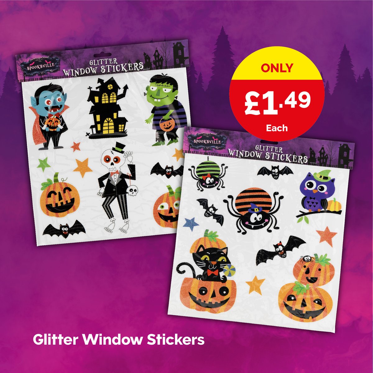 Poundstretcher1's tweet image. Dress up your windows at home with our great range of stickers 👻

💰 Prices from £1.49
📍 More stickers in-store 

 #windowstickers #halloween #poundstretcher