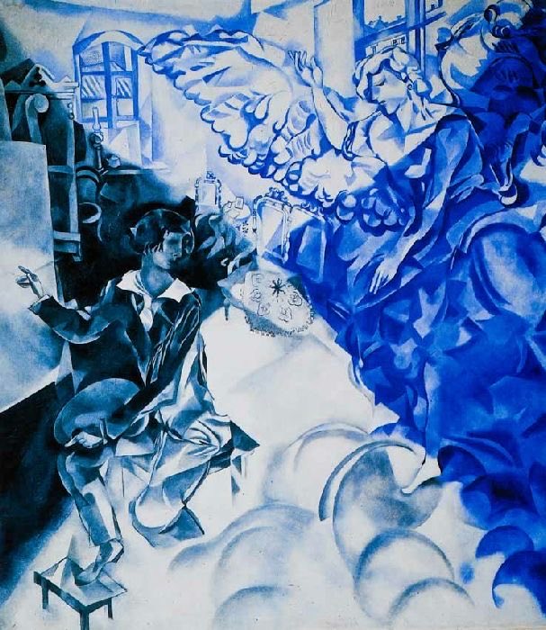 Marc Chagall

L'Apparition 
Autoportrait avec muse  1917-1918