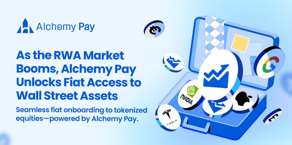 AlchemyPay's tweet photo. 🚀 RWAs explode to $23B in 2025—260% growth in 6 mos! Giants like Robinhood & Kraken are in, but fiat friction? Alchemy Pay crushes it with the world's FIRST fiat-to-RWA investment platform: Buy tokenized stocks/ETFs with local fiat! 🌍💎

Read more: https://t.co/Z8w4oYGtgN

#RWA #AlchemyPay $ACH