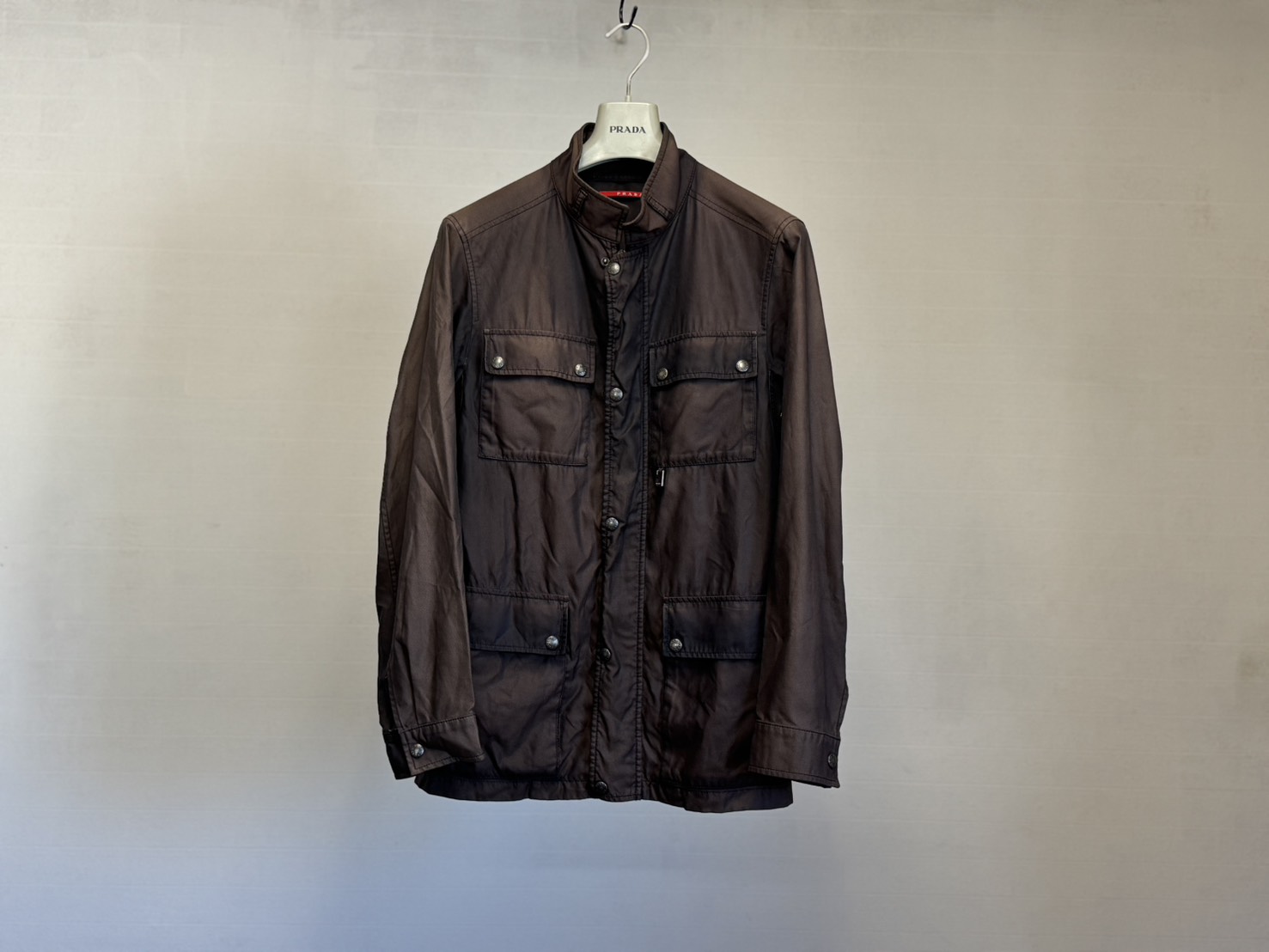 PRADA プラダ STAND COLLAR ナイロンジャケット PRADA プラダ ナイロンジャケット メンズ | メンズ・ブランド