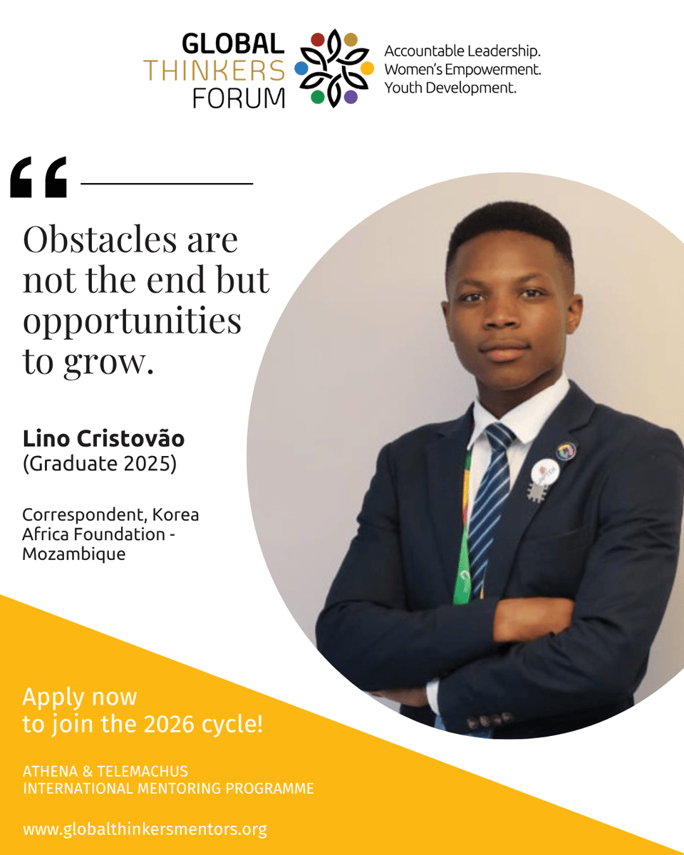 APPLY NOW for our “TELEMACHUS” international 8-month #mentoring programme for young professionals, offered for free to the selected participants. #success #careerdevelopment #mozambique #africa <a href="/Youth_Forum/">European Youth Forum</a> <a href="/AIESECAlum/">AIESECAlum</a> <a href="/youth4_europe/">Youth4Europe</a> <a href="/youthpress/">European Youth Press</a> ow.ly/kVSN50C29oJ