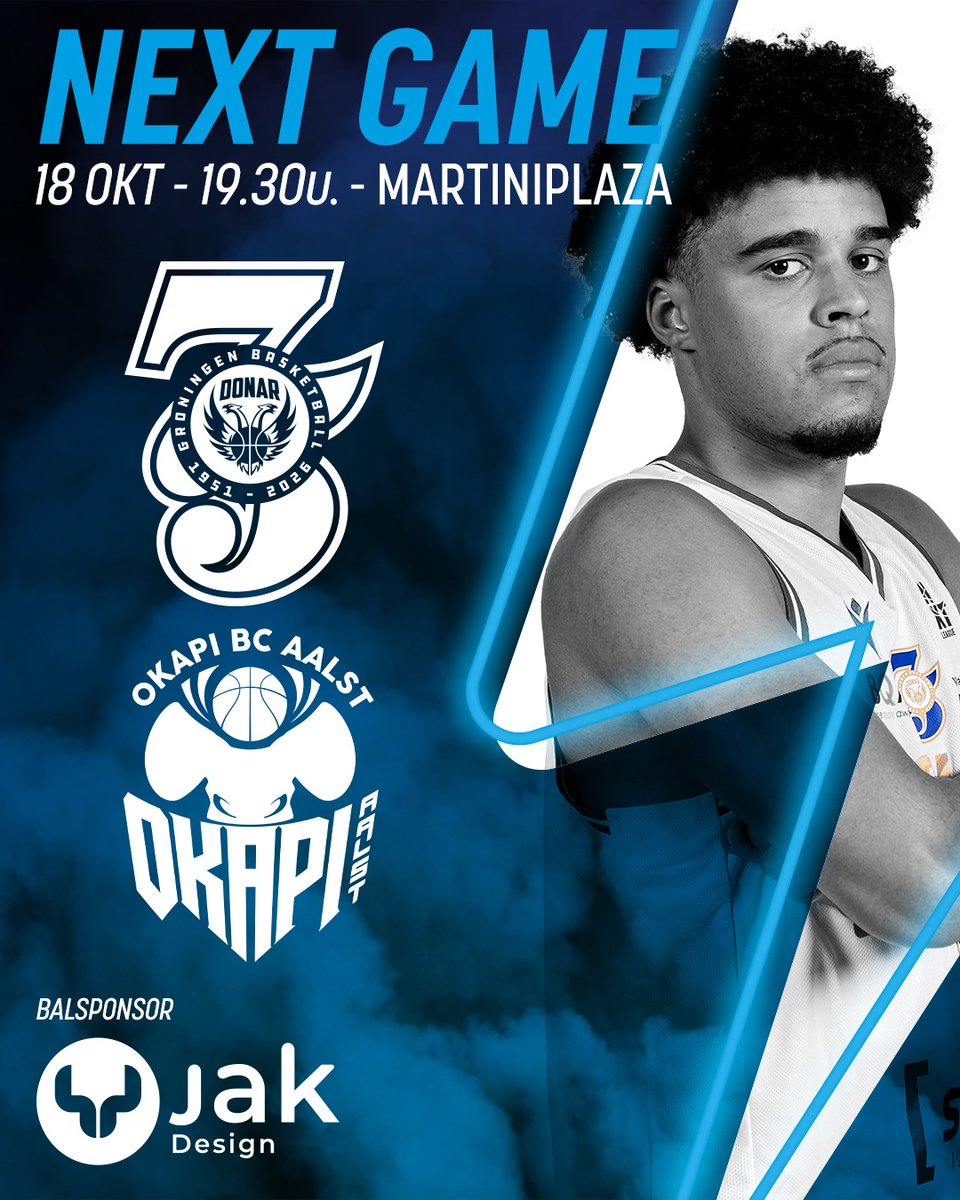 🏀It's Donar Time🏀
Zaterdag staat de thuiswedstrijd tegen Okapi Aalst op het programma. De Aalstenaren zijn de competitie goed begonnen met 3 overwinning. Kunnen de mannen van Jason Dourisseau deze streak verbreken?

🎟️ Kaarten zijn verkrijgbaar via donar.nl/tickets