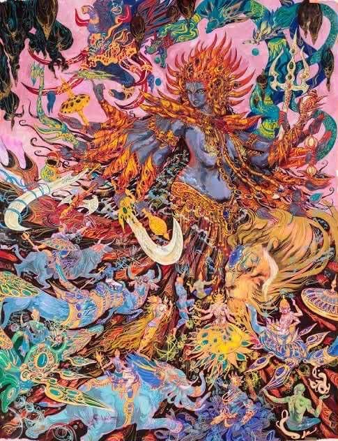 6earth97's tweet image. #art #AbhishekSingh Benevolent goddess by Abhishek Singh in.pinterest.com/pin/5066556455…