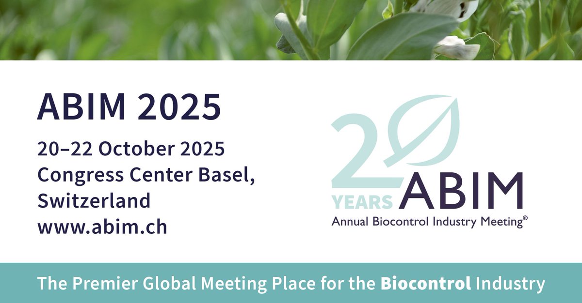 ⏳ J-5 avant l’#ABIM2025 !

Direction Bâle 🇨🇭 pour 3 jours dédiés à l’innovation en #biocontrôle 🌿

🎤 Focus sur #AXPERA avec Annabelle Gilgen
 🏆 Cérémonie du Bernard Blum Award

Un rendez-vous clé pour l’avenir du secteur 💪