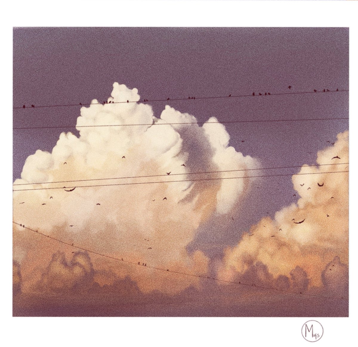 mufs_'s tweet photo. I love painting clouds! #illustration https://t.co/SE4XrQBveG
