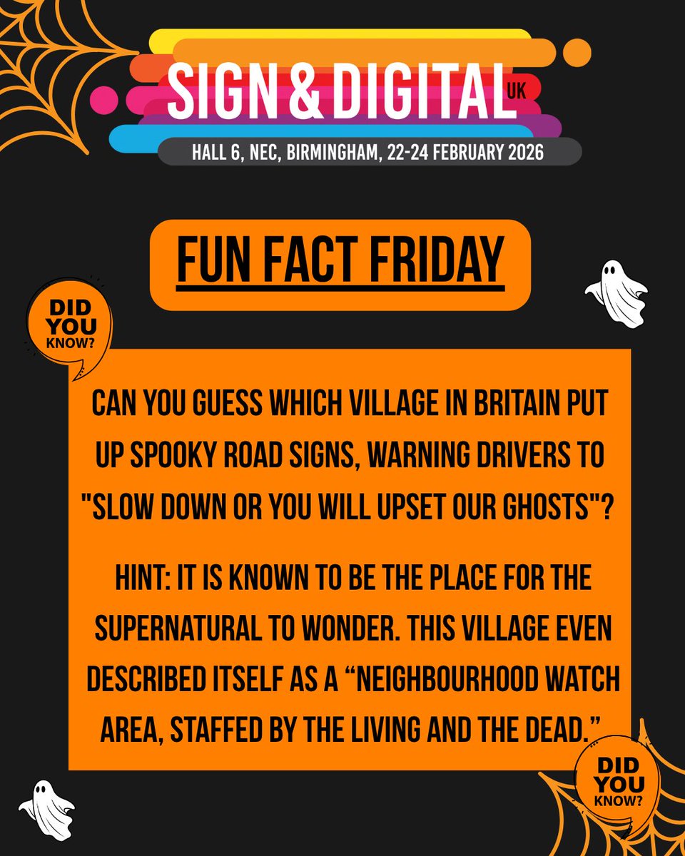 Signanddigital's tweet image. 🎃 👻 Things were getting rather spooky in the signage world in 2023! 👻 🎃

Read on if you dare and leave your answers in the comments!

WARNING: keep a look out, the answer will soon be revealed! 👻

#signanddigital #signanddigitalUK2026 #SDUK2026 #FunFactFriday