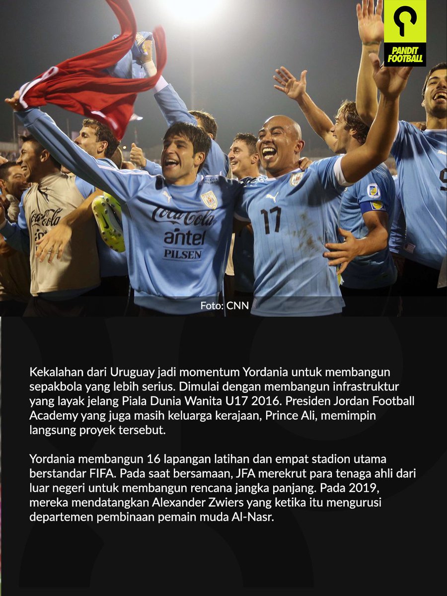 panditfootball's tweet photo. Yordania memberi contoh bahwa kegagalan lolos Piala Dunia bisa menjadi momentum menyusun kembali rencana jangka panjang demi mewujudkan mimpi yang lebih besar.

Apakah PSSI terpikir melakukan hal serupa? https://t.co/Vo9ZBk5sbG