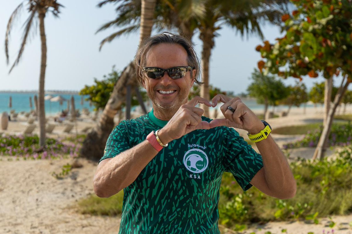 Congratulations to the Saudi national team on qualifying for the <a href="/FIFAWorldCup/">FIFA World Cup</a> 2026 – a proud moment for the Kingdom and all who support the Green Falcons. 🇸🇦⚽️

ألف مبروك للمنتخب السعودي تأهله لكأس العالم 2026، لحظة فخر للمملكة ولكل من يشجع الصقور الخضر 🇸🇦⚽️.