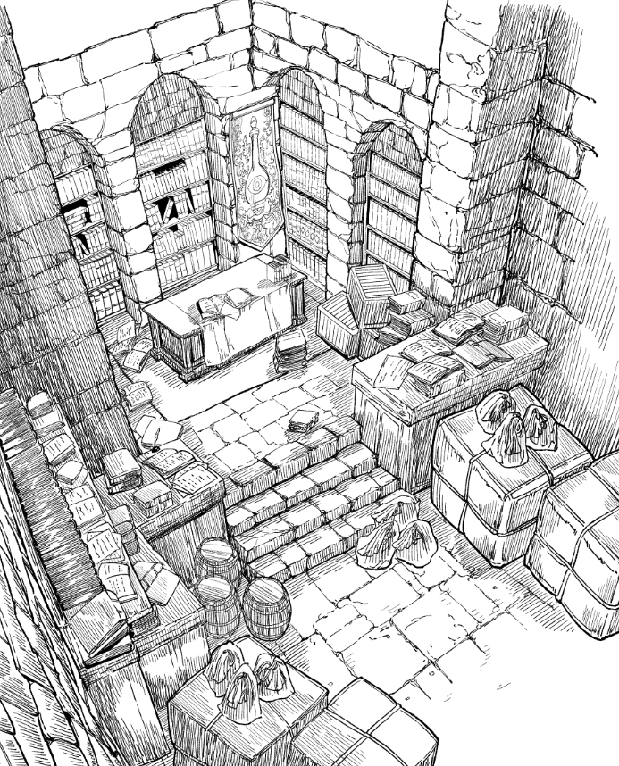 明日発売のヤングキングアワーズGH『酒と煙草の日雇いダンジョン』背景。20年前に漫画家の夢をあきらめた友人がデジタル練習も兼ねて1年間描いてくれた。コマに当てはめた背景ではなく1枚絵の背景イラストとして。20年まったく描いていなかったのにこの描き込みよ 