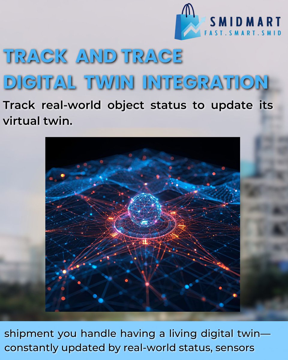 smidmart90240's tweet image. The Next Leap: Track-and-Trace Meets Digital Twin
At Smidmart, we’re connecting the physical and digital worlds—one data point at a time.
 know  more:zurl.co/ZwGd3 
#Smidmart #TrackAndTrace #DigitalTwin #Industry5_0 #SmartManufacturing #IoT #Automation #FutureReady