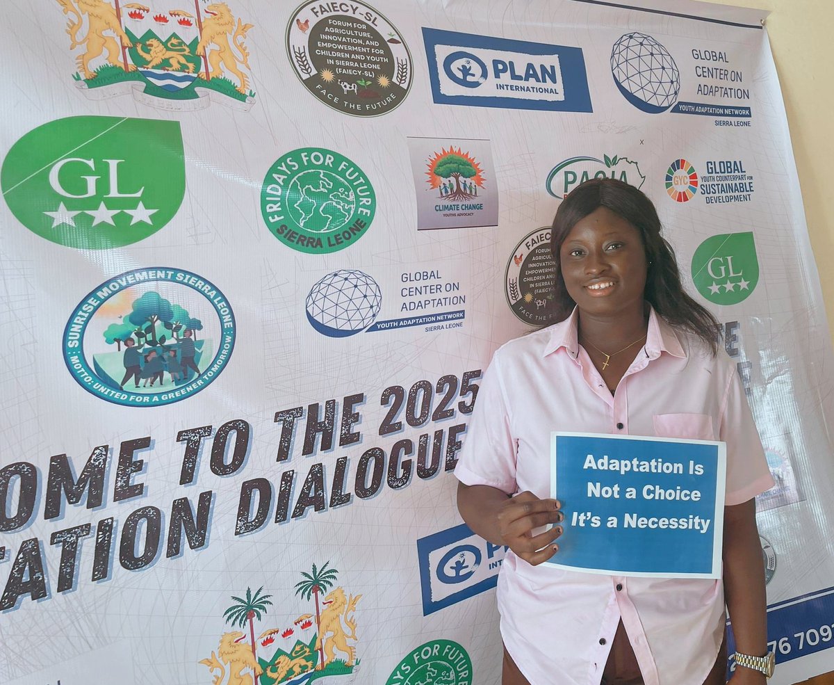 Let's Give More Power to the Youths, for Our Future is Now🌍🌍

I received an invite to represent <a href="/PACJA1/">PACJA</a> for the commemoration of the 2025 Youth Climate Adaptation Dialogue in Sierra Leone, organized by Sunrise Movement Sierra Leone at <a href="/planinternatio2/">Plan International Organization</a>

<a href="/UN/">United Nations</a>
<a href="/_AfricanUnion/">African Union</a>