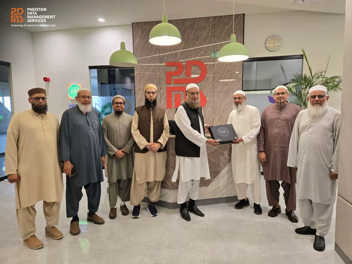 Pakdata1's tweet image. We were delighted to host Mufti Mohib — chairman of Shariah Board of Faysal Bank, and Shariah Board Member of Bank Alfalah, and Bank Al Habib.

#PDMS #IslamicLearning #ShariahGuidance #IslamicFinance #FaithInTechnology