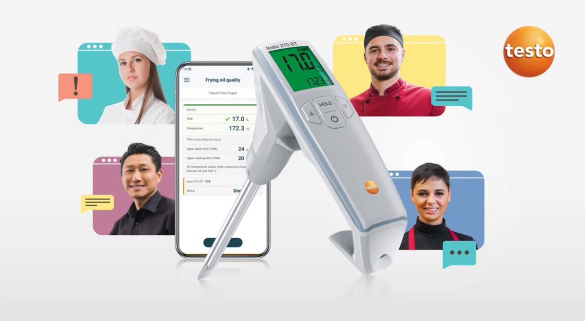 Testo I #food
🍟 ¿Sabe cuándo es el momento exacto para cambiar el aceite de fritura? El testo 270 BT te permite medir con precisión el valor de TPM, ayudándote a tomar decisiones y garantizar una fritura de calidad. Más info 👉 gimim.com/testo-270-bt-m…
#testomx #testobesure