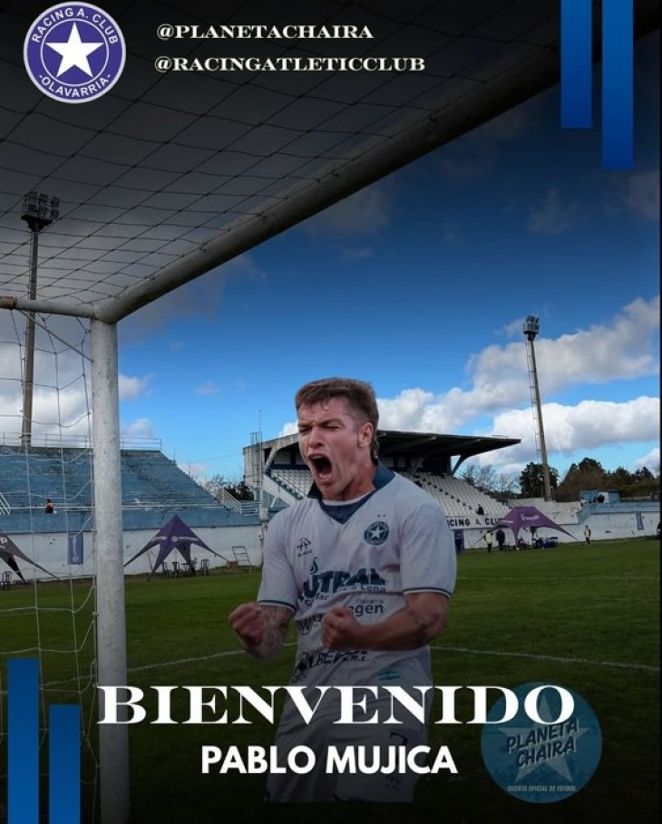 ⚽️ Racing cerró su gran objetivo: vuelve Mujica para el Federal. Los chairas reforzaron con todo su bloque ofensivo con dos zurdos de lujo: primero Nadir Hadad y este miércoles al mediodía confirmó la llegada del extremo de Villa Mitre ➡️ verte.tv/news/45886?sht