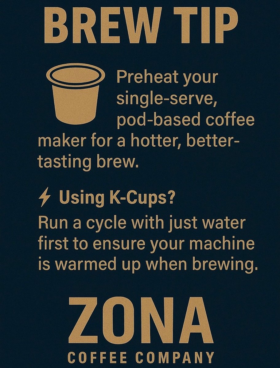 ZonaCoffeeCo's tweet image. ☕️ Small change. Big flavor.

Use the smallest cup size on your Keurig for a richer brew…your taste buds will thank you 😄

#ZonaCoffeeCompany #BrewBetter #CoffeeTips
