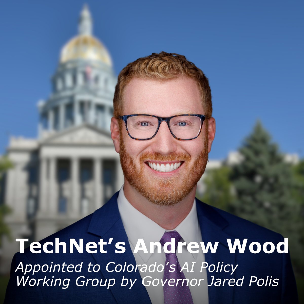 TechNetUpdate's tweet image. Congratulations to Andrew Wood, our Executive Director for Colorado &amp;amp; the Central U.S., on being appointed to Colorado’s AI Policy Working Group by Governor Polis. Andrew’s expertise and leadership will help shape smart AI policies that keep Colorado at the forefront of…