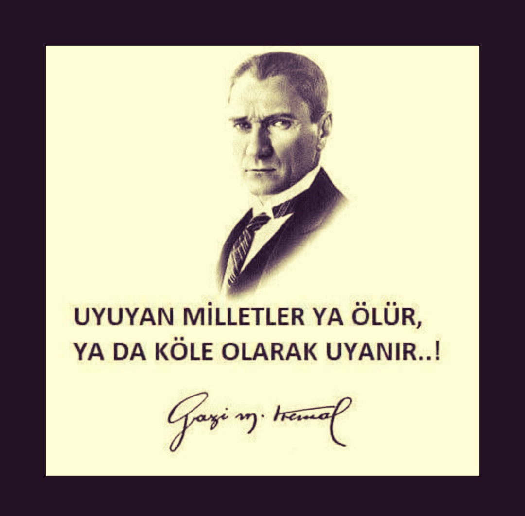 Bir tane kurucu Önder biliyorum...
Ve onunla aynı şeyi söylüyorum

Ne mutlu Türküm diyene...🇹🇷🇹🇷🇹🇷

Diyemeyenin canı cehenneme