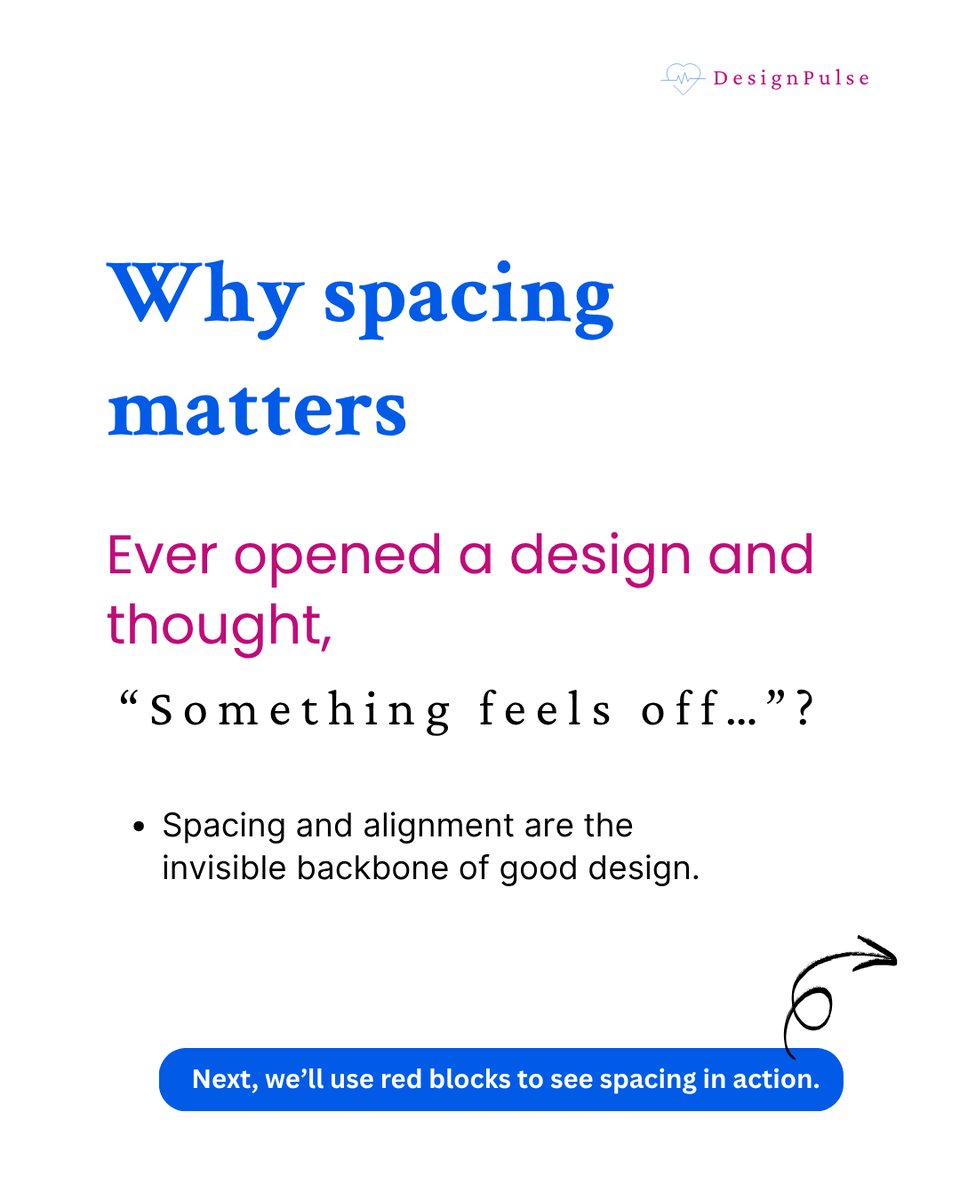 DesignPulse0's tweet image. I used to think good design was about color and typography — turns out, it’s all in the spacing.
Here’s a short visual guide I made on how to see space, measure it, and design with intent.

#uidesign #UXdesign #design #spacing #UI