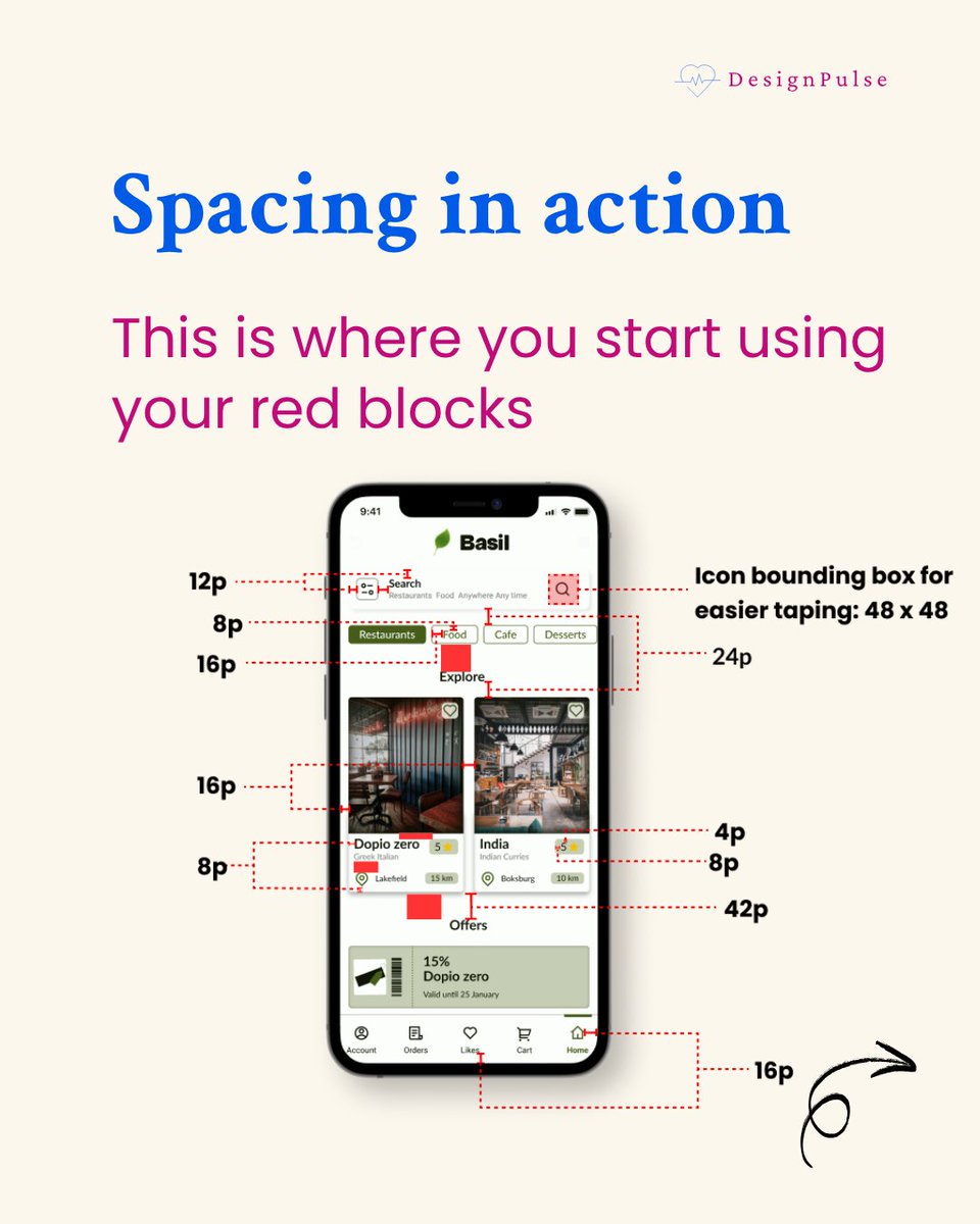 DesignPulse0's tweet image. I used to think good design was about color and typography — turns out, it’s all in the spacing.
Here’s a short visual guide I made on how to see space, measure it, and design with intent.

#uidesign #UXdesign #design #spacing #UI