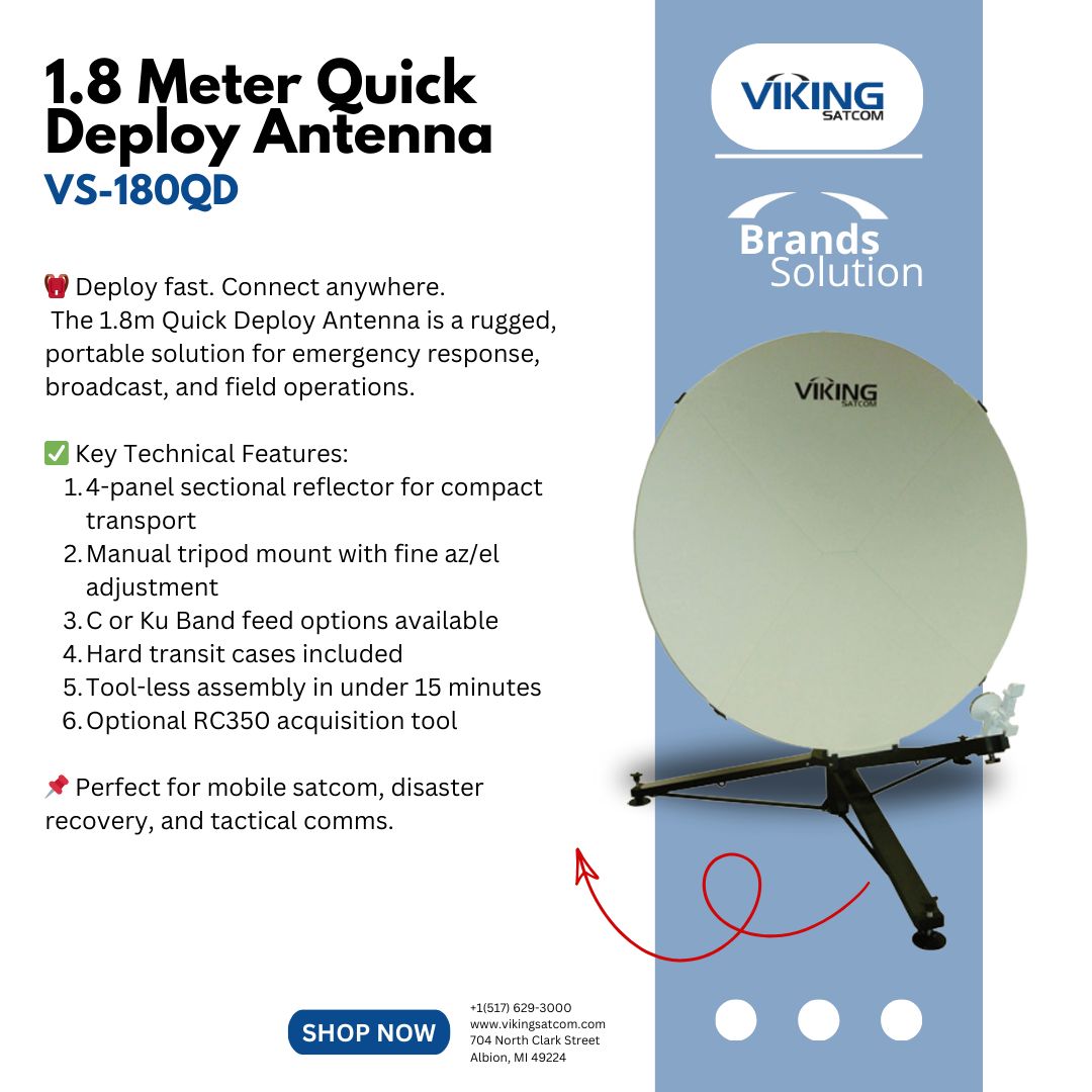 VikingSatcom's tweet image. ⌛ Rapid, mobile solution for disaster recovery and remote broadcasts.
🛰️ The first choice for emergency restoration, field news, and mobile ISP setups.

buff.ly/SruTk4I

🎯 “Deploy anywhere—connect everywhere.” 
#QuickDeploy #EmergencyComms #MobileSatcom #FieldBroadcast