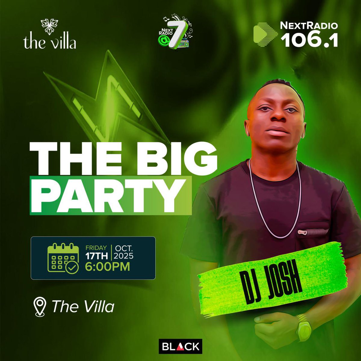 joshdjug's tweet photo. @nextradio_ug at7 this friday @thevillaUG https://t.co/BGpQ8PMwgB