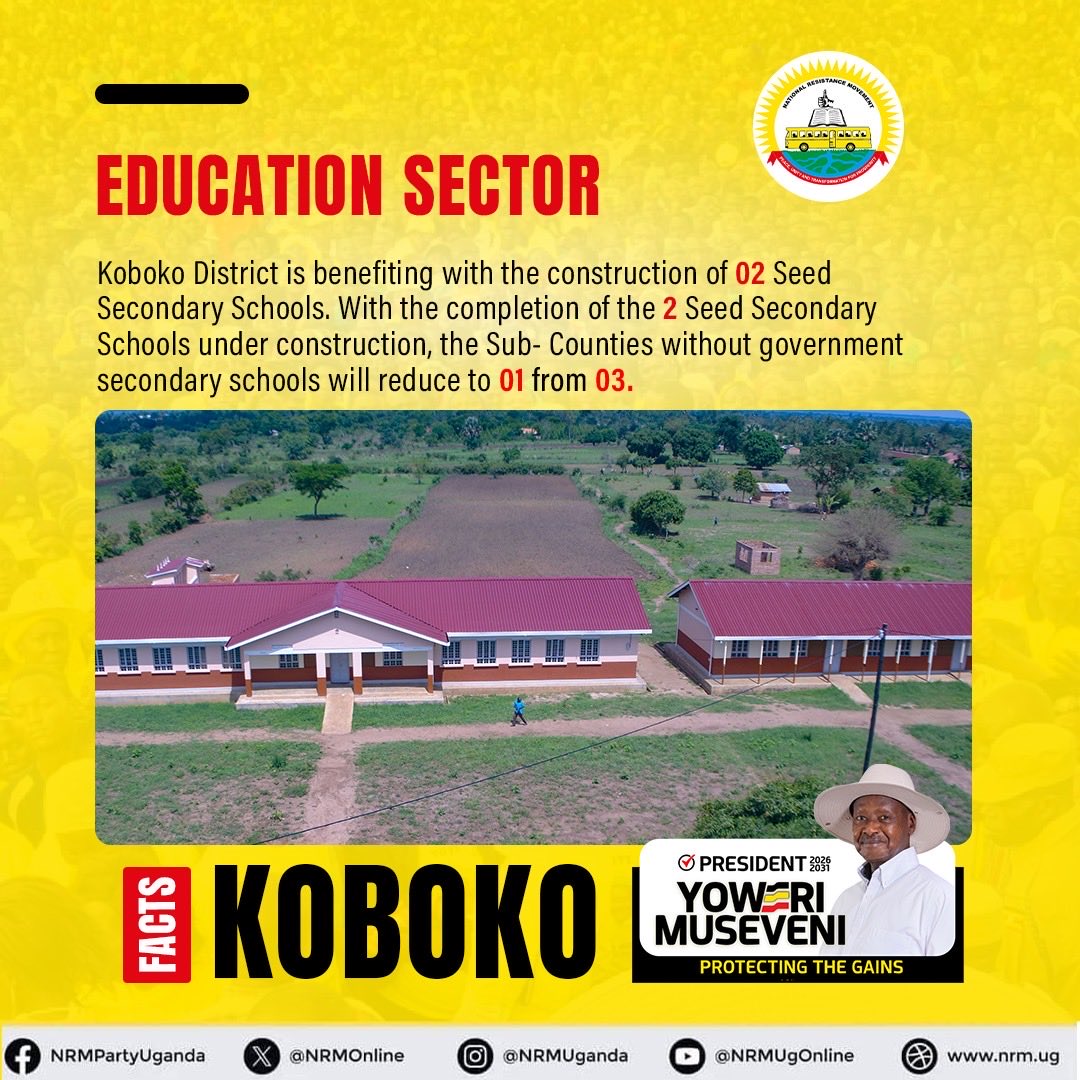 NabasaWAlex's tweet image. Under President Museveni and the NRM, West Nile and Uganda as a whole-have seen massive infrastructure growth, rural electrification, and universal education reforms.
Let’s keep the momentum going. Vote NRM for continued progress!

#ProtectingTheGains #UgandaDecides