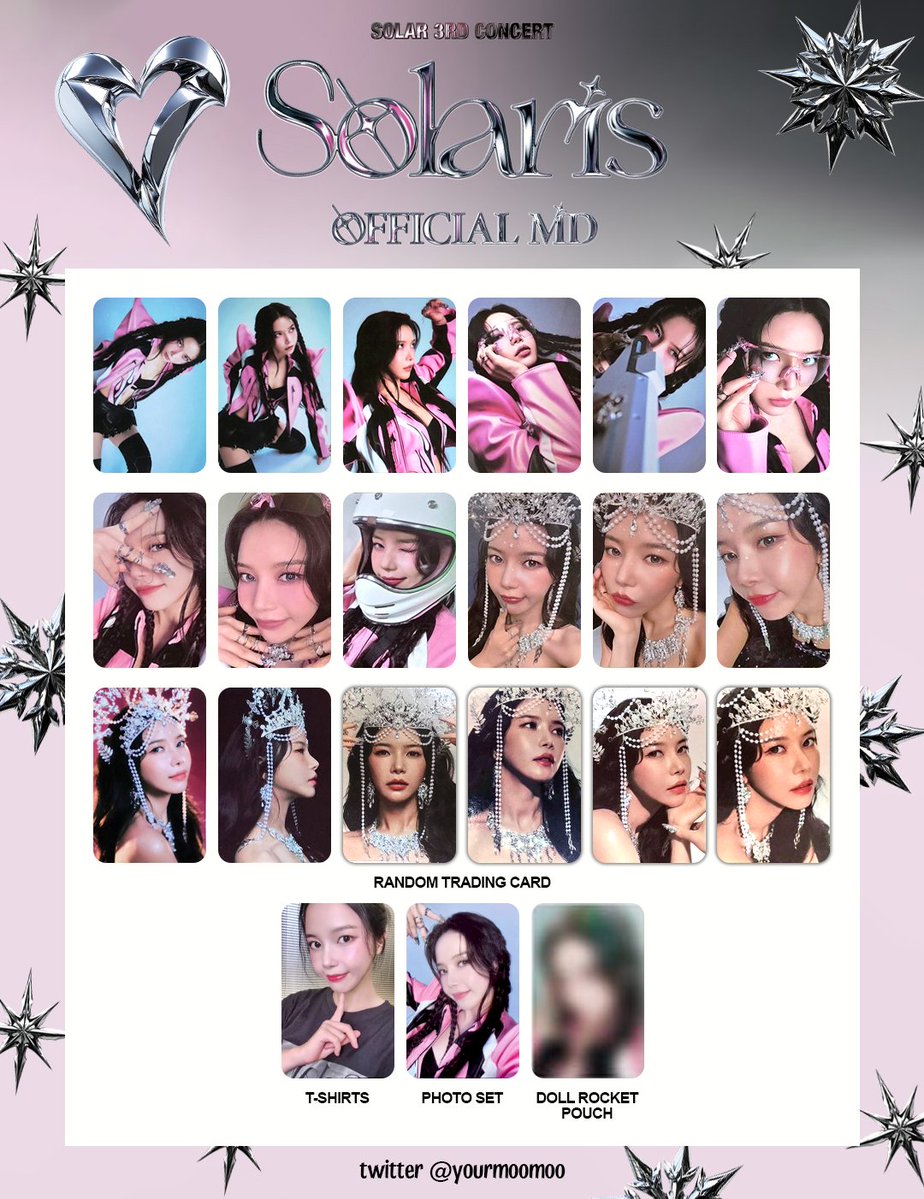 yourmoomoo's tweet image. [SOLAR] SOLARIS CONCERT KOREA MD

HD: bit.ly/35cuY3i

#solar #mamamoo photocard list template
#마마무 #솔라 콘서트 포카 리스트